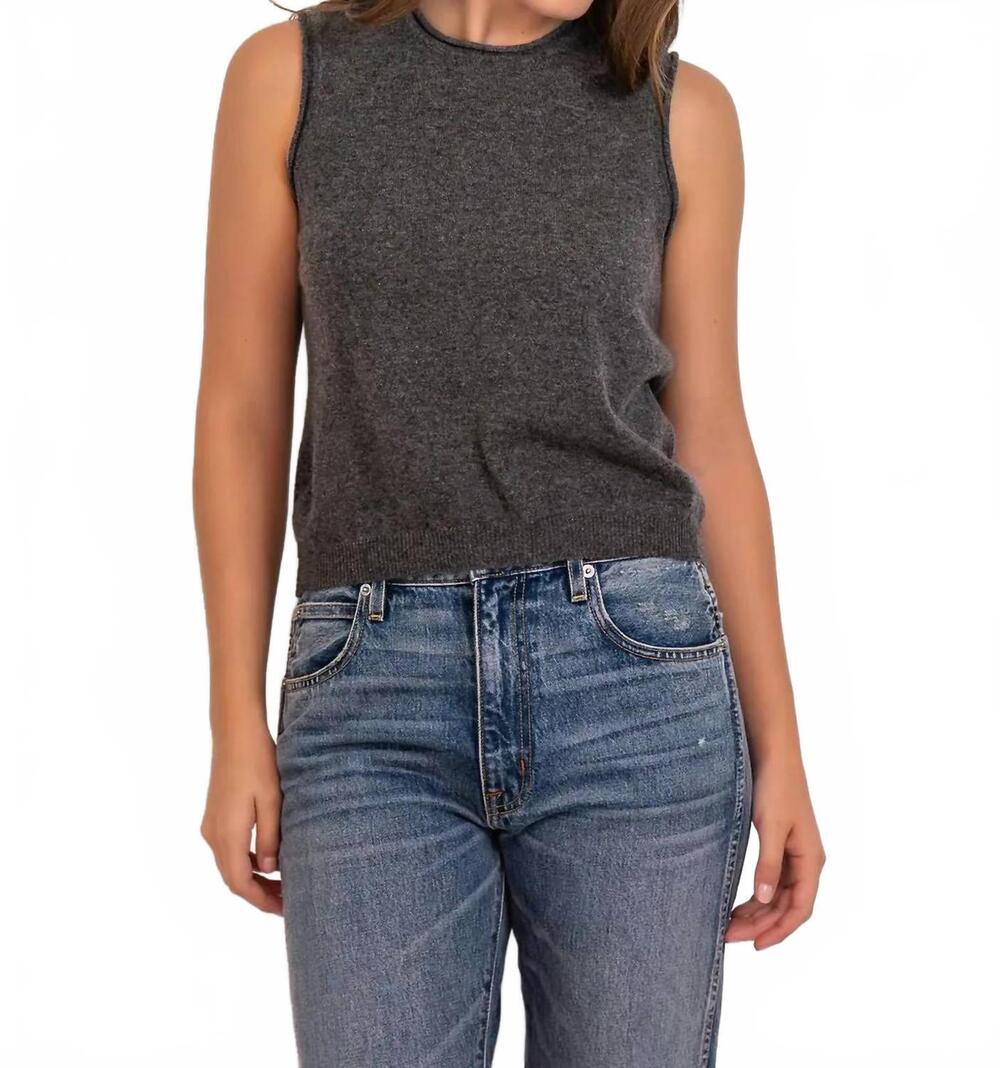 NEW DEMYLEE NEW YORK kaileigh sleeveless top in grey